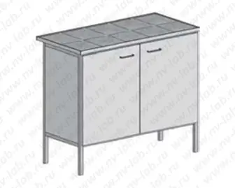 Laboratory table S-5/6 (1200*610*900), 1 shelf, 2 doors