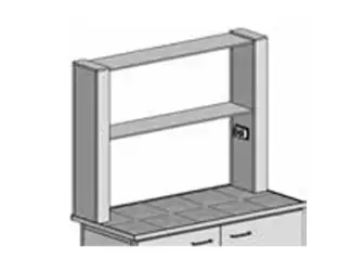 Metal desktop shelves PM-1 (975 mm)
