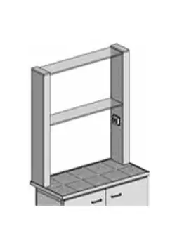 Glass table shelves PS-1 (975 mm)