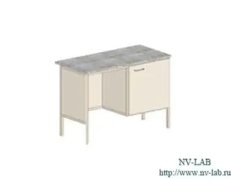 Desk S-15 (985*610*750) 1 shelf, 1 door