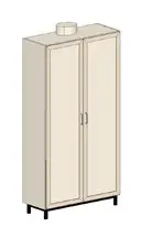 Cabinet for chemical reagents TSh-201V (830*520*1800) with exhaust pipe, metal doors