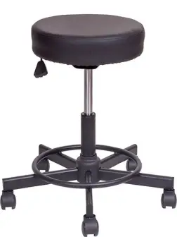 Laboratory stool with footrest ring