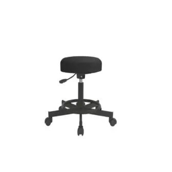 Laboratory stool with ring footrest (color - black)