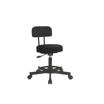 Laboratory chair with ring-rest for feet (color - black)