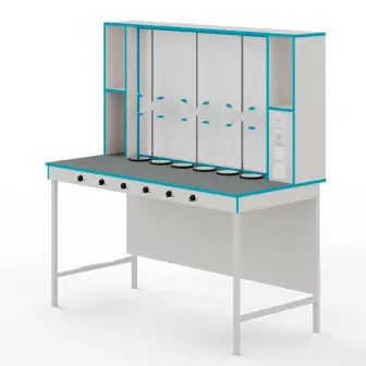 Laboratory table for titration ST NVK 1500 PLAST (1500×700×1650)