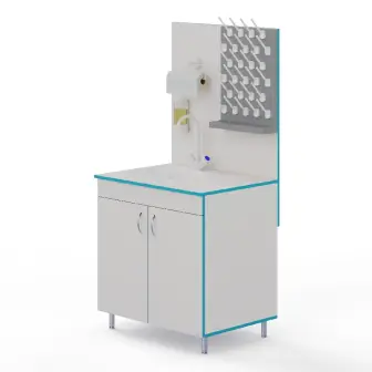 Laboratory bench-wash MO NVK 800 PP (800×600×1650)