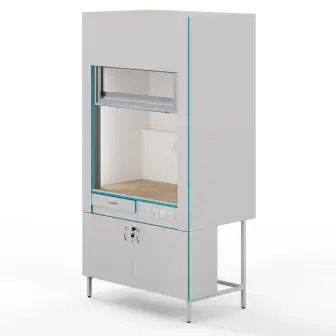 Fume hood with a countertop made of porcelain tiles ShV NVK 1200 KG