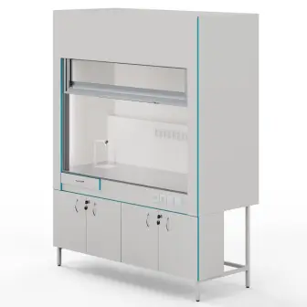 Fume hood with plumbing and stainless steel countertop ShV NVK 1800 STAINLESS+