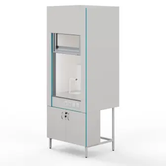 Fume hood with plumbing and stainless steel countertop ShV NVK 900 STAINLESS+
