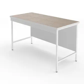 High laboratory table with a tabletop made of porcelain tiles NV-1500 LKv