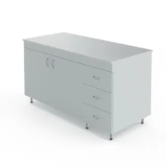 Laboratory table-cabinet with a table top made of laminated chipboard Teolab NV-1500 STL