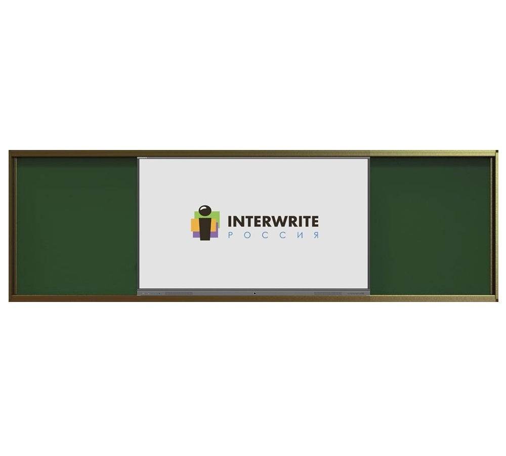 Комплект рельсовой системы с классной доской IGB1M и интерактивной панелью Interwrite 65
