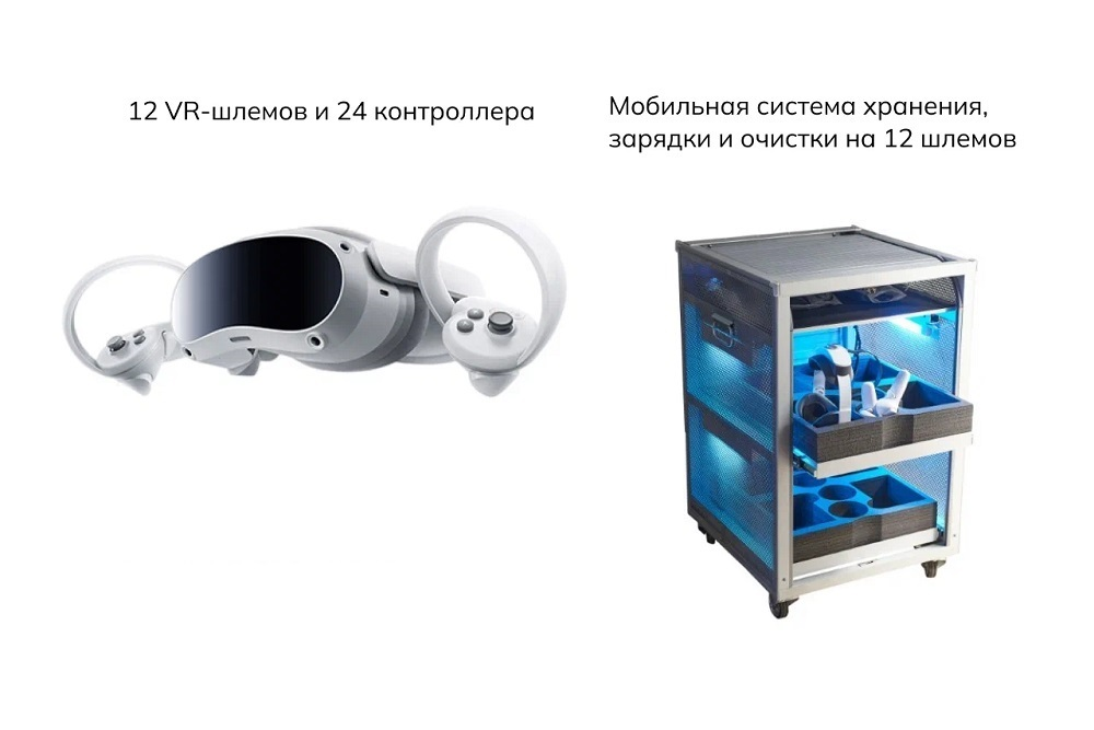Мобильный класс виртуальной реальности Geckotouch Virtual VR12/4CH128 Chemistry Lab 1 год