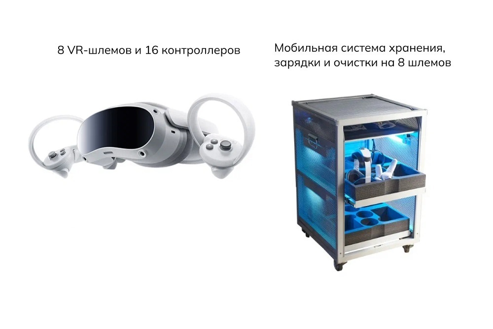 Мобильный класс виртуальной реальности Geckotouch VR08/4CH128 ДФВУ Chemistry LAB 3 года