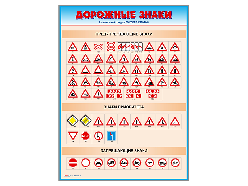 Стенды "Дорожные знаки" (№ 4) Zarnitza